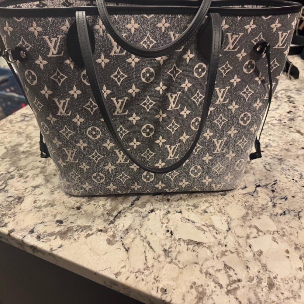 Louis Vuitton Black and White Monogram Tote